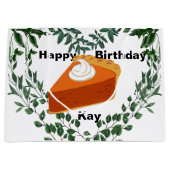 Weißer Hintergrund Grüne Kuchen Eiscreme Große Geschenktüte (Vorderseite)