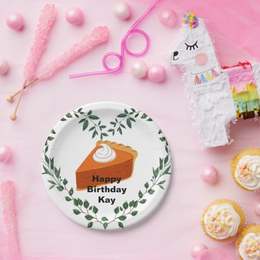 Weißer Hintergrund Grüne Kuchen Eiscreme Pappteller (Party)