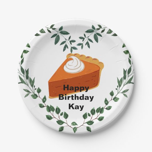 Weißer Hintergrund Grüne Kuchen Eiscreme Pappteller (Vorderseite)