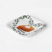 Weißer Hintergrund Grüne Kuchen Eiscreme Pappteller (Gewinkelt)