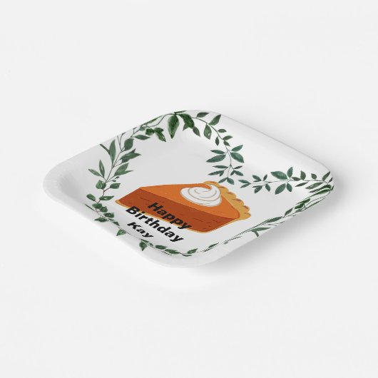 Weißer Hintergrund Grüne Kuchen Eiscreme Pappteller (Gewinkelt)