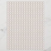 weißer Hintergrund mit braunem Muster (Vorderseite)
