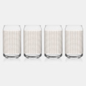 weißer Hintergrund mit braunem Muster Dosenglas (Vorderseite)