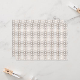 weißer Hintergrund mit braunem Muster Einladung