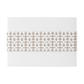 weißer Hintergrund mit braunem Muster Einladungsbanderole (Rückseitenbeispiel)