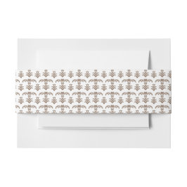 weißer Hintergrund mit braunem Muster Einladungsbanderole