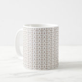 weißer Hintergrund mit braunem Muster Kaffeetasse (Vorderseite Links)