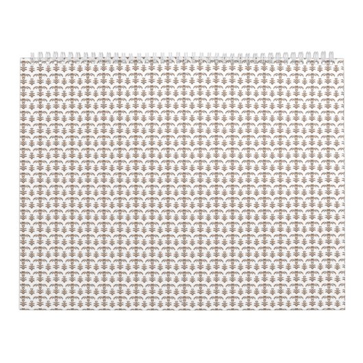 weißer Hintergrund mit braunem Muster Kalender (Titelbild)