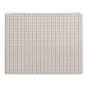 weißer Hintergrund mit braunem Muster Kalender