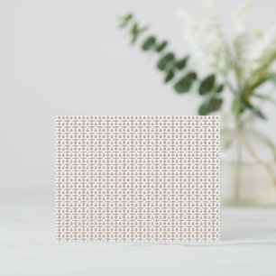 weißer Hintergrund mit braunem Muster Postkarte