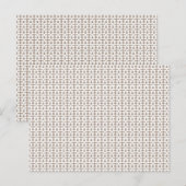 weißer Hintergrund mit braunem Muster Postkarte (Vorne/Hinten)
