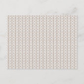weißer Hintergrund mit braunem Muster Postkarte (Vorderseite)