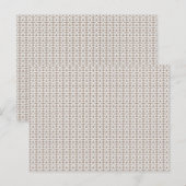 weißer Hintergrund mit braunem Muster Postkarte (Vorne/Hinten)