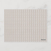 weißer Hintergrund mit braunem Muster Postkarte (Rückseite)