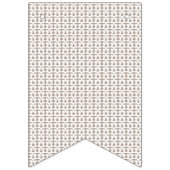 weißer Hintergrund mit braunem Muster Wimpelkette (Zweite Fahne)