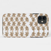 weißer Hintergrund mit braunen Blume Case-Mate iPhone Hülle (Rückseite (Horizontal))