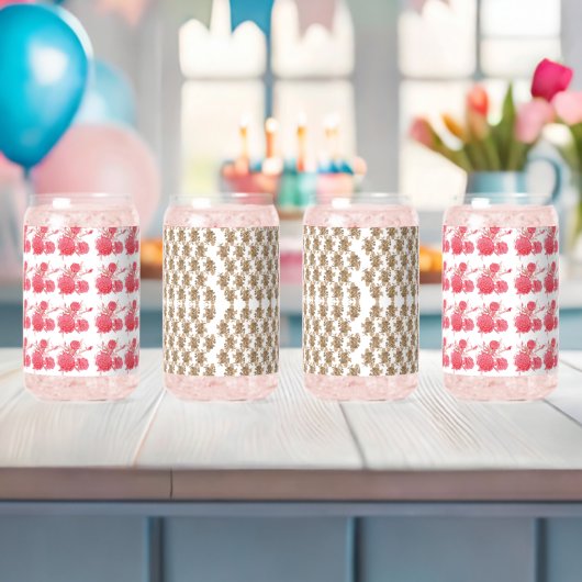 weißer Hintergrund mit braunen Blume Dosenglas (Insitu (Baby Party))