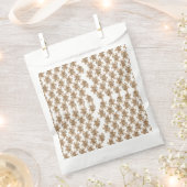 weißer Hintergrund mit braunen Blume Geschenktütchen (Ausgeschnitten)