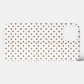 weißer Hintergrund mit braunen Polka-Punkten Case-Mate iPhone Hülle (Rückseite (Horizontal))