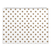 weißer Hintergrund mit braunen Polka-Punkten Kalender (Titelbild)