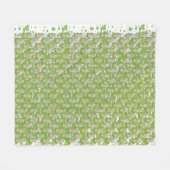weißer Hintergrund mit braunen Punkten Fleecedecke (Vorderseite (Horizontal))