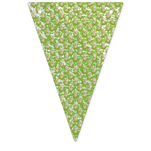 weißer Hintergrund mit braunen Punkten Wimpelkette (Dritte Fahne)