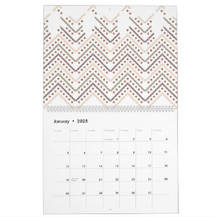 weißer Hintergrund mit braunen und roten Punkten Kalender