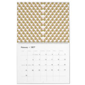 weißer Hintergrund mit einem Muster grüner Blätter Kalender (Feb 2027)