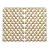 weißer Hintergrund mit einem Muster grüner Blätter Kalender (Titelbild)