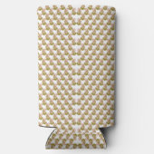 weißer Hintergrund mit einem Muster grüner Blätter Selters Dosenkühler (Rückseite)