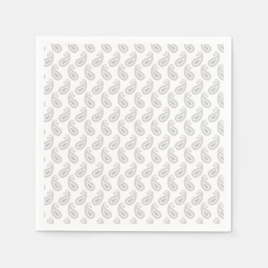 weißer Hintergrund mit einem Muster in der Mitte Serviette (Vorderseite)