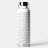 weißer Hintergrund mit einem Muster in der Mitte Trinkflasche (Rückseite)