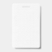 Weißer Hintergrund mit einem sich wiederholenden M Ausweis (Back)