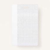 Weißer Hintergrund mit einem sich wiederholenden M Ausweis (Vorderseite)