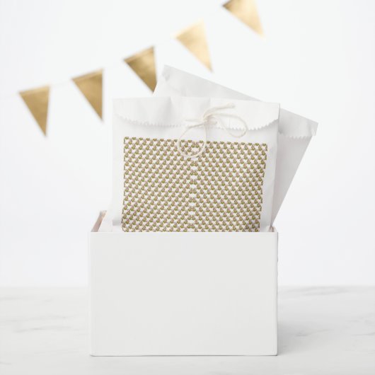 weißer Hintergrund mit grünen Blätter Geschenktütchen (Party)