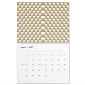 weißer Hintergrund mit grünen Blätter Kalender (Mär 2027)