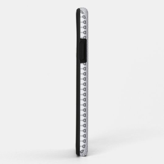 weißer Hintergrund mit Kreismuster Case-Mate iPhone Hülle (Hinten/Rechts)