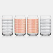 weißer Hintergrund mit Kreismuster Dosenglas (Hinten)