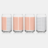 weißer Hintergrund mit Kreismuster Dosenglas (Links)