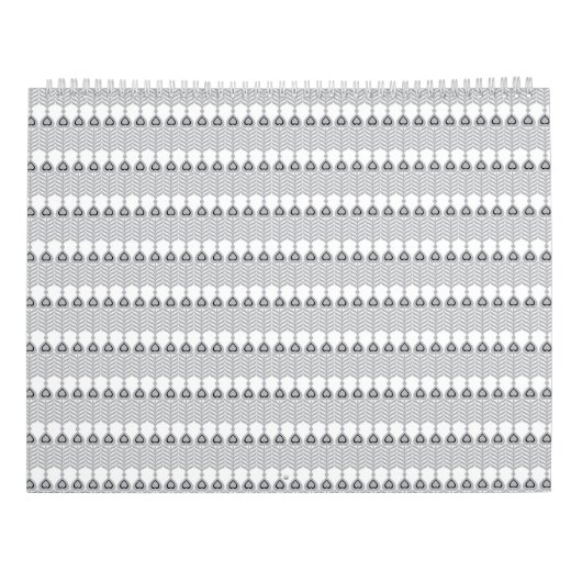 weißer Hintergrund mit Kreismuster Kalender (Rückseite)