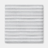 weißer Hintergrund mit Kreismuster Magnet (Vorne)