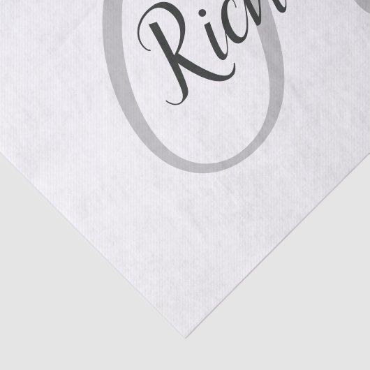 Weißer Hintergrund mit Monogramm Seidenpapier (Ausschnitt)