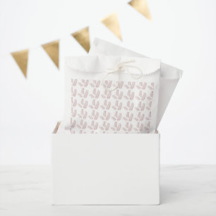 weißer Hintergrund mit rosa Blätter Geschenktütchen