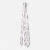 weißer Hintergrund mit rosa Blätter Krawatte (Rückseite)