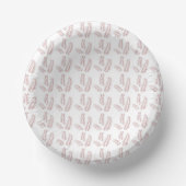 weißer Hintergrund mit rosa Blätter Pappteller (Vorderseite)