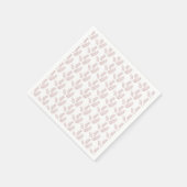 weißer Hintergrund mit rosa Blätter Serviette (Ecke)