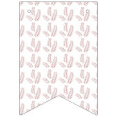 weißer Hintergrund mit rosa Blätter Wimpelkette (Zweite Fahne)