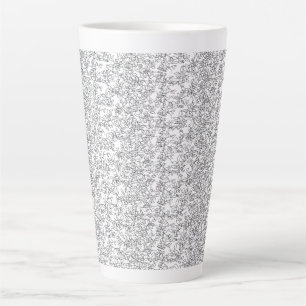 Weißer Hintergrund mit subtilen, verflochtenen, Milchtasse