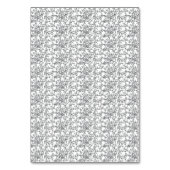 Weißer Hintergrund mit subtilen, verflochtenen, Tischnummer (Rückseite)