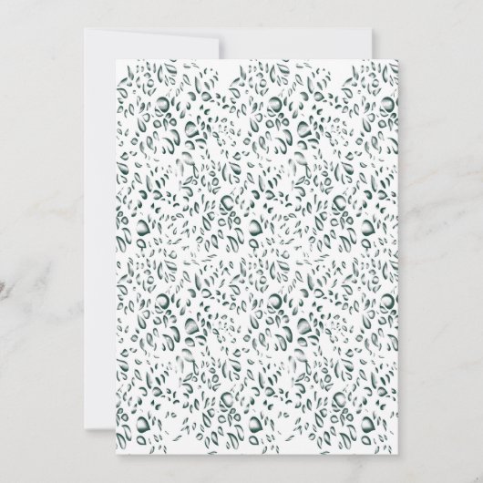 weißer Hintergrund mit vielen Wassertropfen Einladung (Vorderseite)